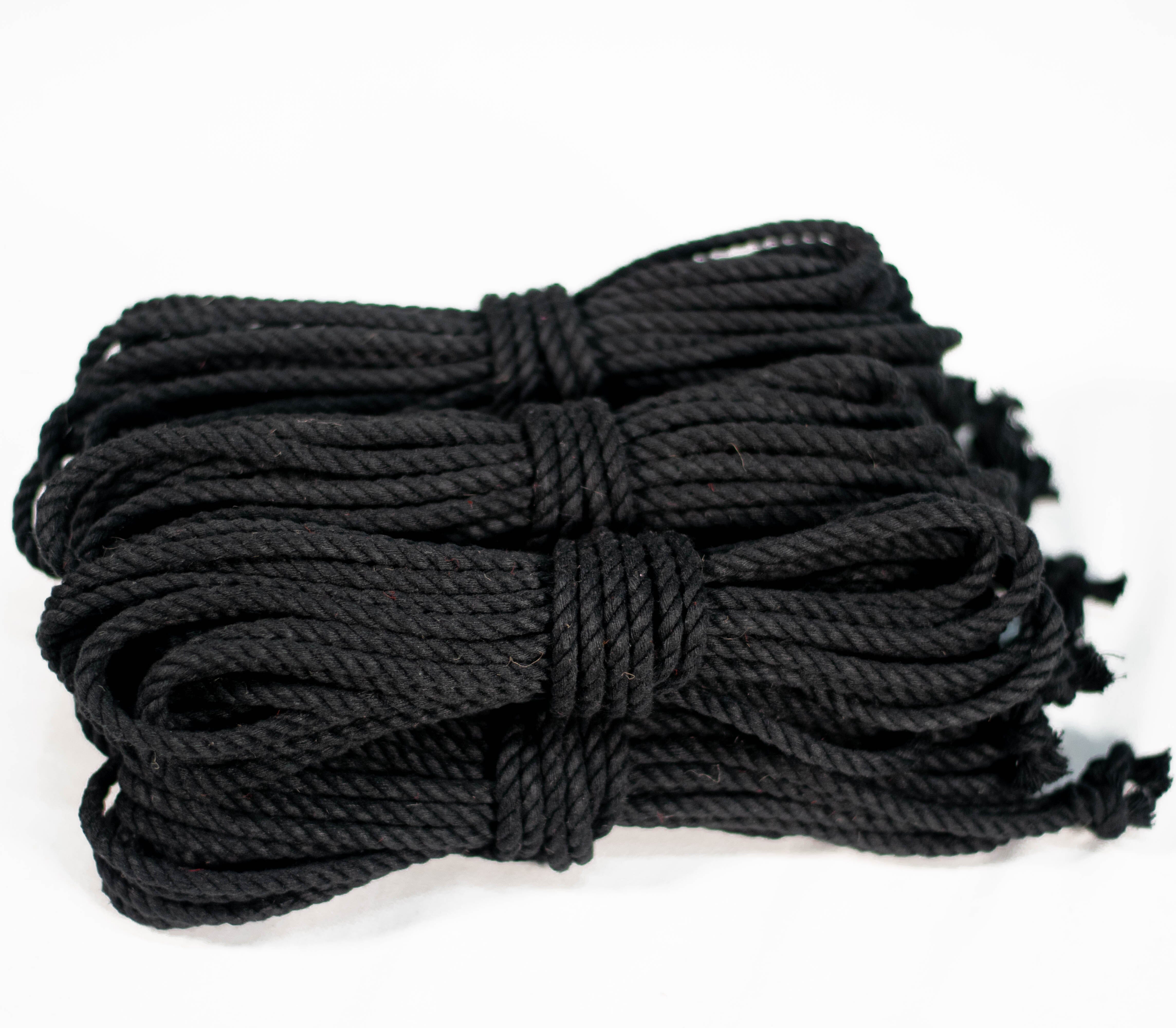 Black Roping Rope Cotton ropes · 6mm · 10m – Anatomie Shop